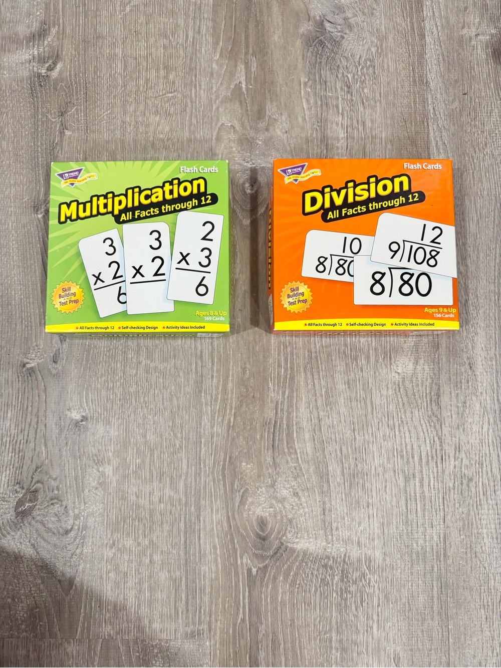 Trend Multiplication & Division Math Flash Cards Through 12 Homeschool Set